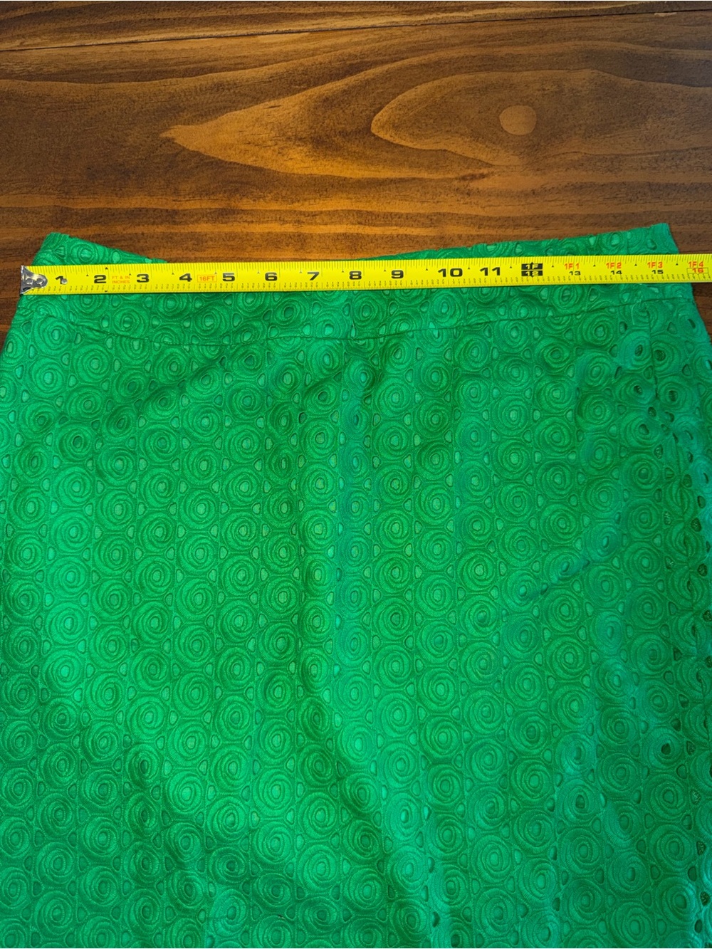 Talbots 6P Emerald Eyelet Pencil Skirt - Picture 4 of 9